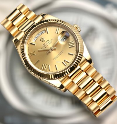 Rolex Day-date 40 Gold Dial Unworn Full Set 228238
