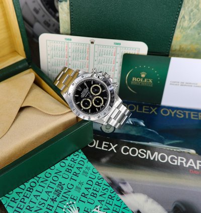 Rolex Daytona Floating Black Dial Cream Patrizzi Subdials Ref 16520 Serial Service 2024