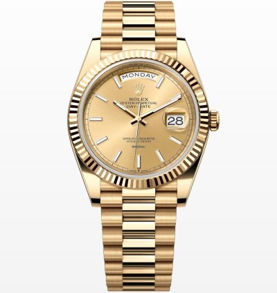 Rolex Day-date 40 Gold Index Dial Unworn