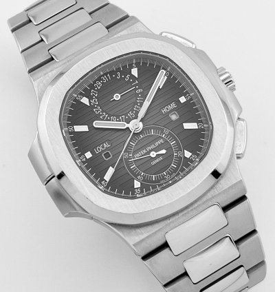 Patek Philippe Nautilus 5990 1a-001 Travel Time Chronograph Stainless Steel 2018