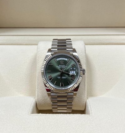Rolex Day-date 40 Gr Green Neu 2023 Full Set