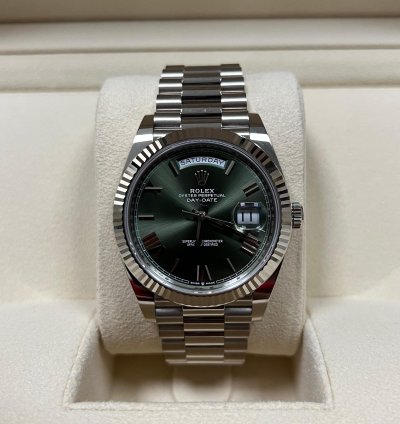 Rolex Day-date 40 Gr Green Neu 2023 Full Set