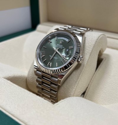 Rolex Day-date 40 Gr Green Neu 2023 Full Set