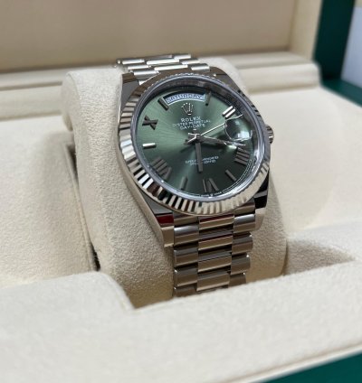 Rolex Day-date 40 Gr Green Neu 2023 Full Set