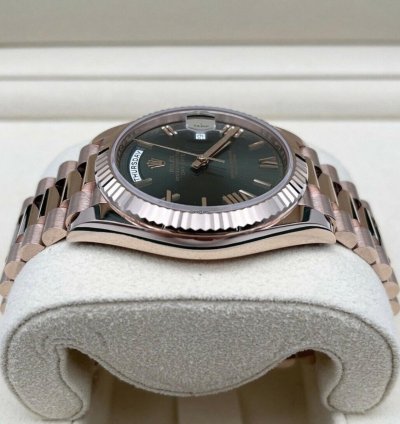 Rolex Day-date 40 Gr Olive Neu 2024 Everose Full Set