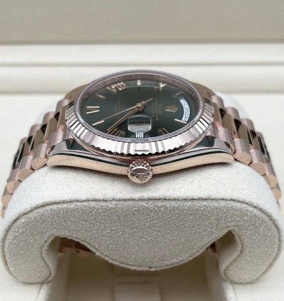 Rolex Day-date 40 Gr Olive Neu 2024 Everose Full Set