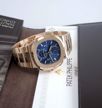 Patek Philippe Nautilus 5990 1r-001 New Never Worn Travel Time Chronograph Full Set 2022