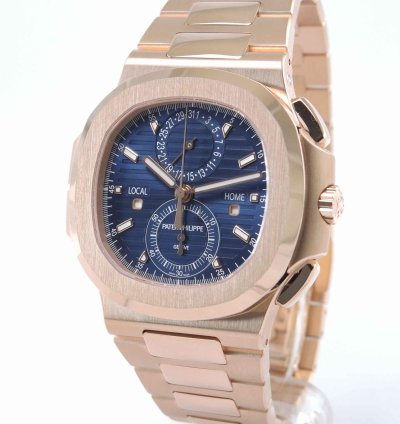 Patek Philippe Nautilus 5990 1r-001 New Never Worn Travel Time Chronograph Full Set 2022