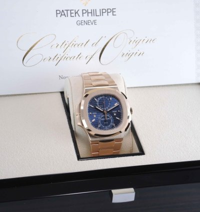 Patek Philippe Nautilus 5990 1r-001 New Never Worn Travel Time Chronograph Full Set 2022