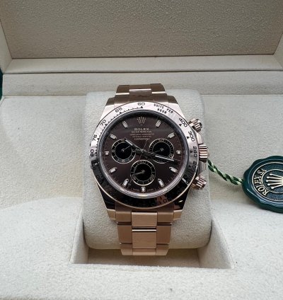 Rolex Daytona Full Rose Gold Chocolate Brown Dial
