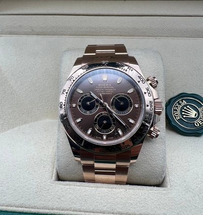Rolex Daytona Full Rose Gold Chocolate Brown Dial