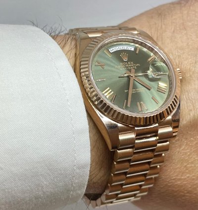 Rolex Day-date 40 Green Dial Day-date 40 Eveross Full Set 228235