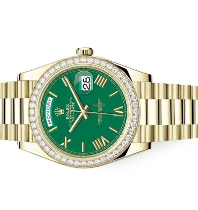 Rolex Day-date 40 Green Dial Diamonds Unworn Full Set 2022
