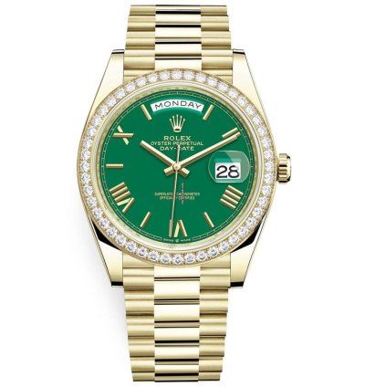 Rolex Day-date 40 Green Dial Diamonds Unworn Full Set 2022