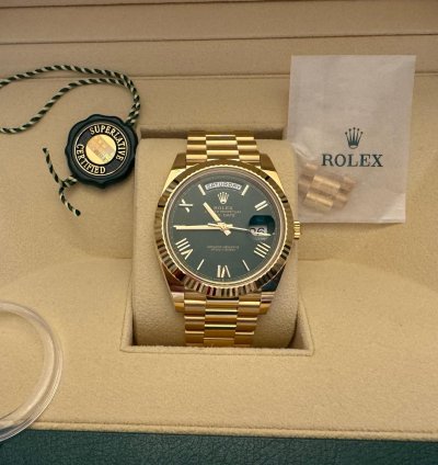 Rolex Day-date 40 Green Dial Full Set New Never Used April 2024