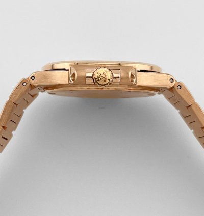 Patek Philippe Nautilus 7010 1r-010 Ladies Rose Gold Brown Dial Diamond Bezel 2014