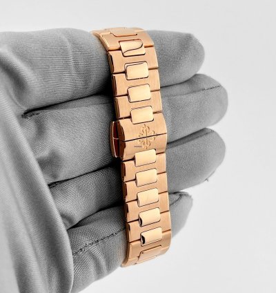 Patek Philippe Nautilus 7010 1r-010 Ladies Rose Gold Brown Dial Diamond Bezel 2014