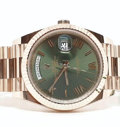 Rolex Day-date 40 Green Dial New Full Set