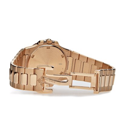 Patek Philippe Nautilus 7010 1r-012 Quartz Rose Gold Diamond Bezel