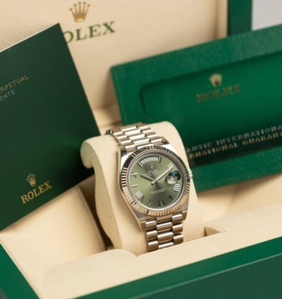 Rolex Day-date 40 Green Dial Unworn Full Set 228239