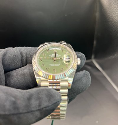 Rolex Day-date 40 Green Dial With Arabic Numerals Full Platinum