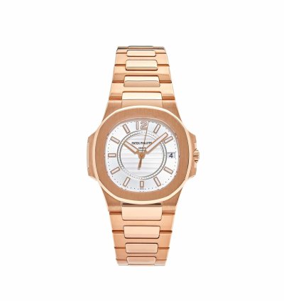 Patek Philippe Nautilus 7011 1r-001 Ladies Rose Gold Silver Dial 2016
