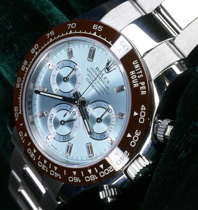 Rolex Daytona Full Set Mint Baguette Daytona Platona Ice Blue Diamond 116506