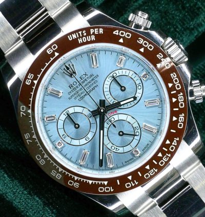 Rolex Daytona Full Set Mint Baguette Daytona Platona Ice Blue Diamond 116506