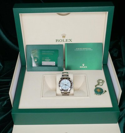 Rolex Daytona Full Set Mint Baguette Daytona Platona Ice Blue Diamond 116506