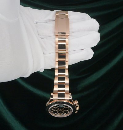Rolex Daytona Full Set Mint Daytona 40mm Black Dial Diamond Markers Rose Gold 116505