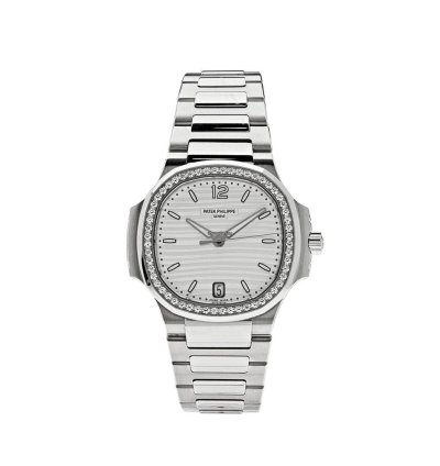 Patek Philippe Nautilus 7118 1200a-010 Ladies Stainless Steel Silver Dial Diamond Bezel 2024