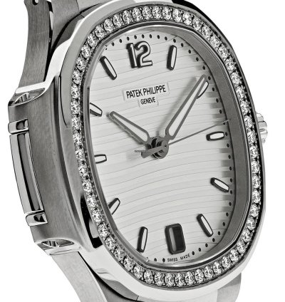 Patek Philippe Nautilus 7118 1200a-010 Ladies Stainless Steel Silver Dial Diamond Bezel 2024
