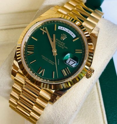 Rolex Day-date 40 Green Roman Dial 40mm