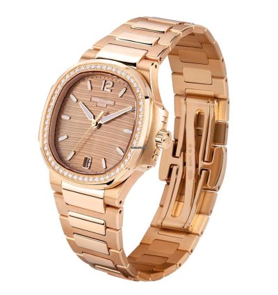 Patek Philippe Nautilus 7118 1200r-010 18k Rose Gold Golden Brown Opaline Dial 35 Mm