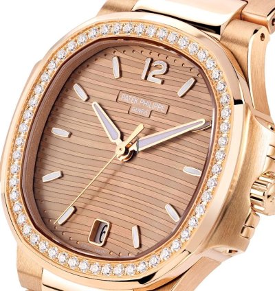 Patek Philippe Nautilus 7118 1200r-010 18k Rose Gold Golden Brown Opaline Dial 35 Mm