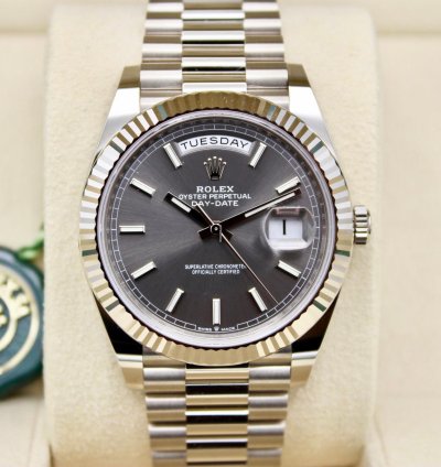 Rolex Day-date 40 Grey Dial Unworn Full Set 228239