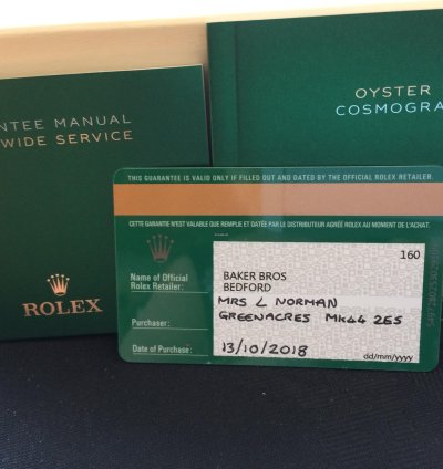 Rolex Daytona Full Set Unworn Complete With Box And Papers