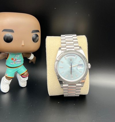 Rolex Day-date 40 Ice Blue Baguette Diamond Dial