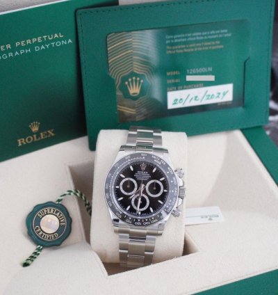Rolex Daytona Full Set White Tag Papers Manuals Box