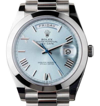 Rolex Day-date 40 Ice Blue Dial 228206 Unworn Full Set