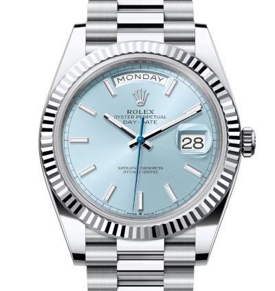 Rolex Day-date 40 Ice Blue Dial 228236 Unworn Full Set