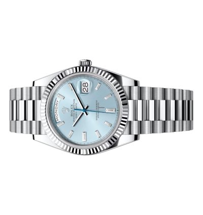 Rolex Day-date 40 Ice Blue Dial Baguette Dial 228236 Unworn Full Set