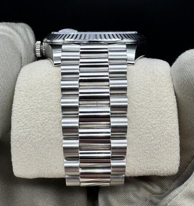 Rolex Day-date 40 Ice Blue Diamond Baguette Dial Unworn
