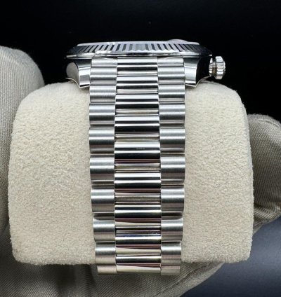 Rolex Day-date 40 Ice Blue Diamond Baguette Dial Unworn