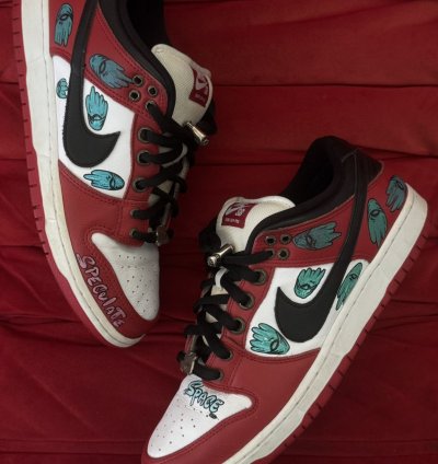 Chrome Hearts Nike Matty Boy Hand Drawn Lowtop Dunk Sneakers