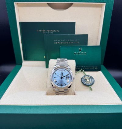 Rolex Day-date 40 Ice Blue Roman Dial