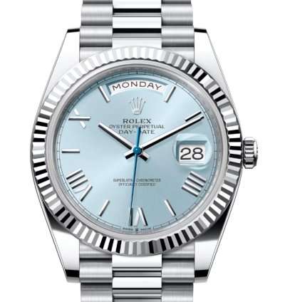 Rolex Day-date 40 Ice Blue Roman Dial 228236 Unworn Full Set