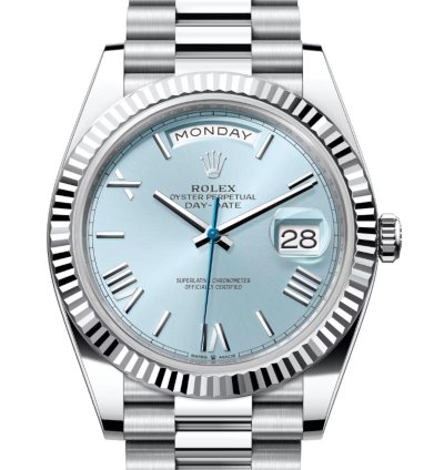 Rolex Day-date 40 Ice Blue Roman Dial 228236 Unworn Full Set