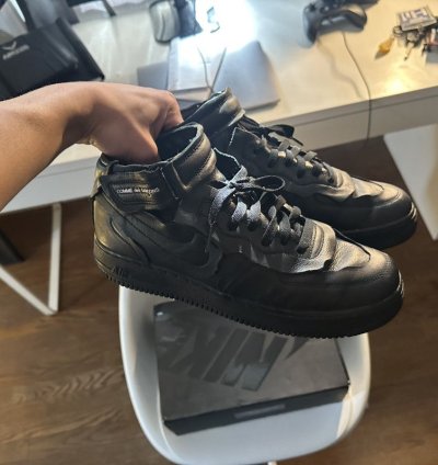 Comme Des Gar Ons Air Force 1 Mid Triple Black