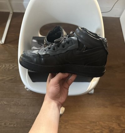 Comme Des Gar Ons Air Force 1 Mid Triple Black